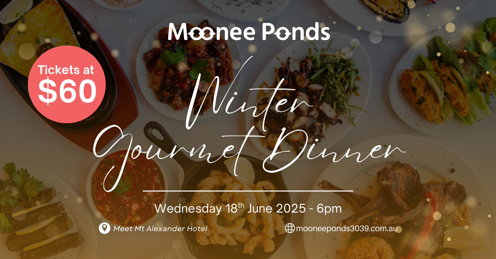 Moonee Ponds 3039 Gourmet Dinners June 2025