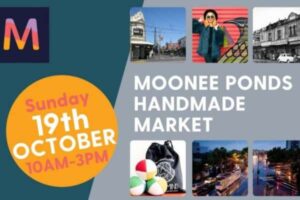 Moonee Ponds Handmade Market October 2025, local crafts, handmade goods, artisan market, October events Moonee Ponds