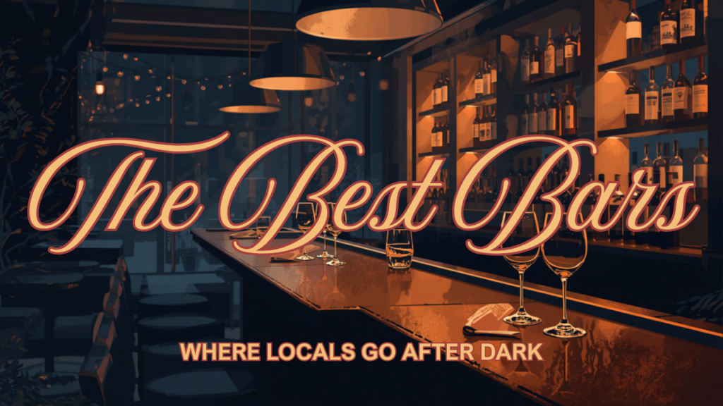 Cosy wine bar interior in Moonee Ponds on a winter evening